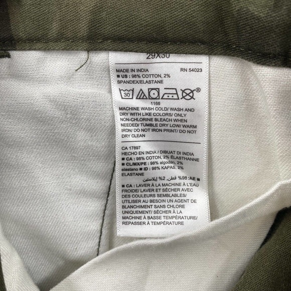 Old Navy Pants Mens 29X30 Green Camouflage Print Ultimate Slim Straight Leg Camo - Picture 11 of 15